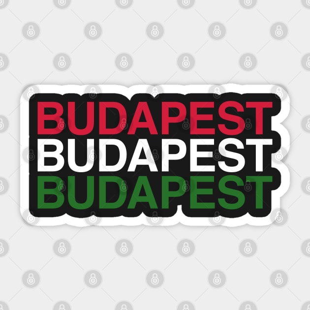 BUDAPEST Hungarian Flag Sticker by eyesblau